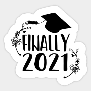 Finally 2021, black Sticker